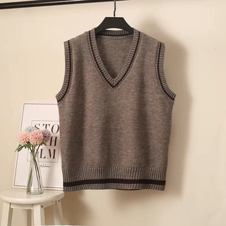 Áo gile basic forgirl cổ V chất len mỏng mặc 4 mùa