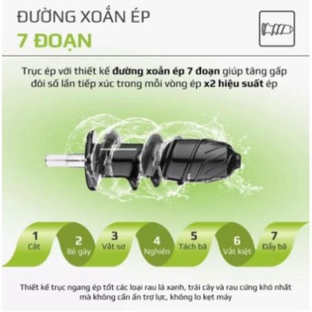 Máy Ép Chậm Trục Ngang OLIVO SJ22 - Máy Ép Trái Cây Rau Củ Khong Lo Kẹt Hàng Chính Hãng Bảo Hành 24 Tháng