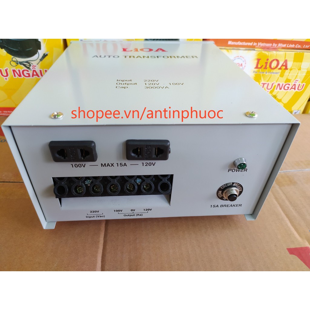 Biến áp Lioa đổi nguồn 3000 VA  - Máy đổi nguồn điện xài thiết bị 110V công suất lớn
