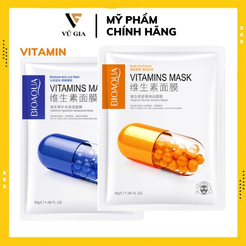 Mặt Nạ, Mặt Nạ Vitamin Bioaqua Chăm Sóc Da Cải Thiện Làn Da Thô Ráp Mất Nước Tái Tạo Cấu Trúc Da Giúp Da Mịn Màng 30g