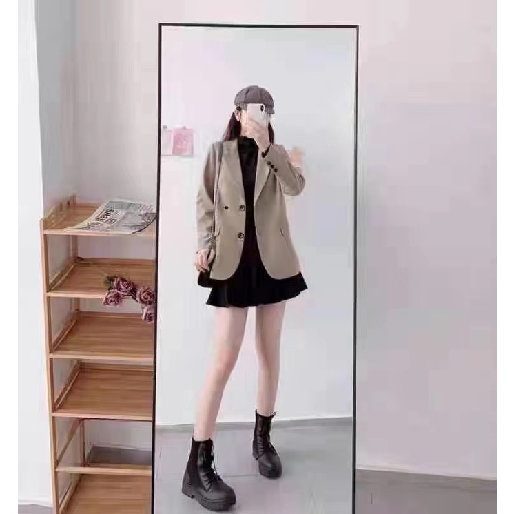 Áo Khoác Vest Xuân Thu Dáng Ôm Phong Cách Thời Trang Hàn Quốc Mới 2022 Cho Nữ nhân viên văn phòng tinh tế