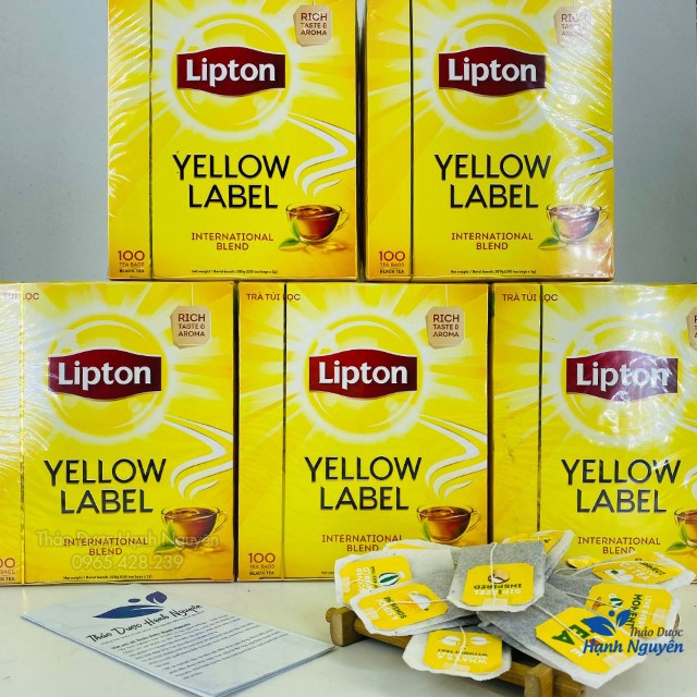 Trà Lipton Nhãn Vàng (Hộp 100 gói)