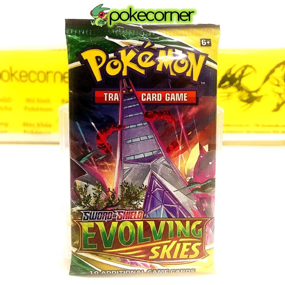 (siêu rẻ) 01 pack bài Pokemon Evolving Skies SS7 TCG Chính Hãng Mới 100% - Túi Thẻ Bài Pokemon Booster Pack - PokeCorner