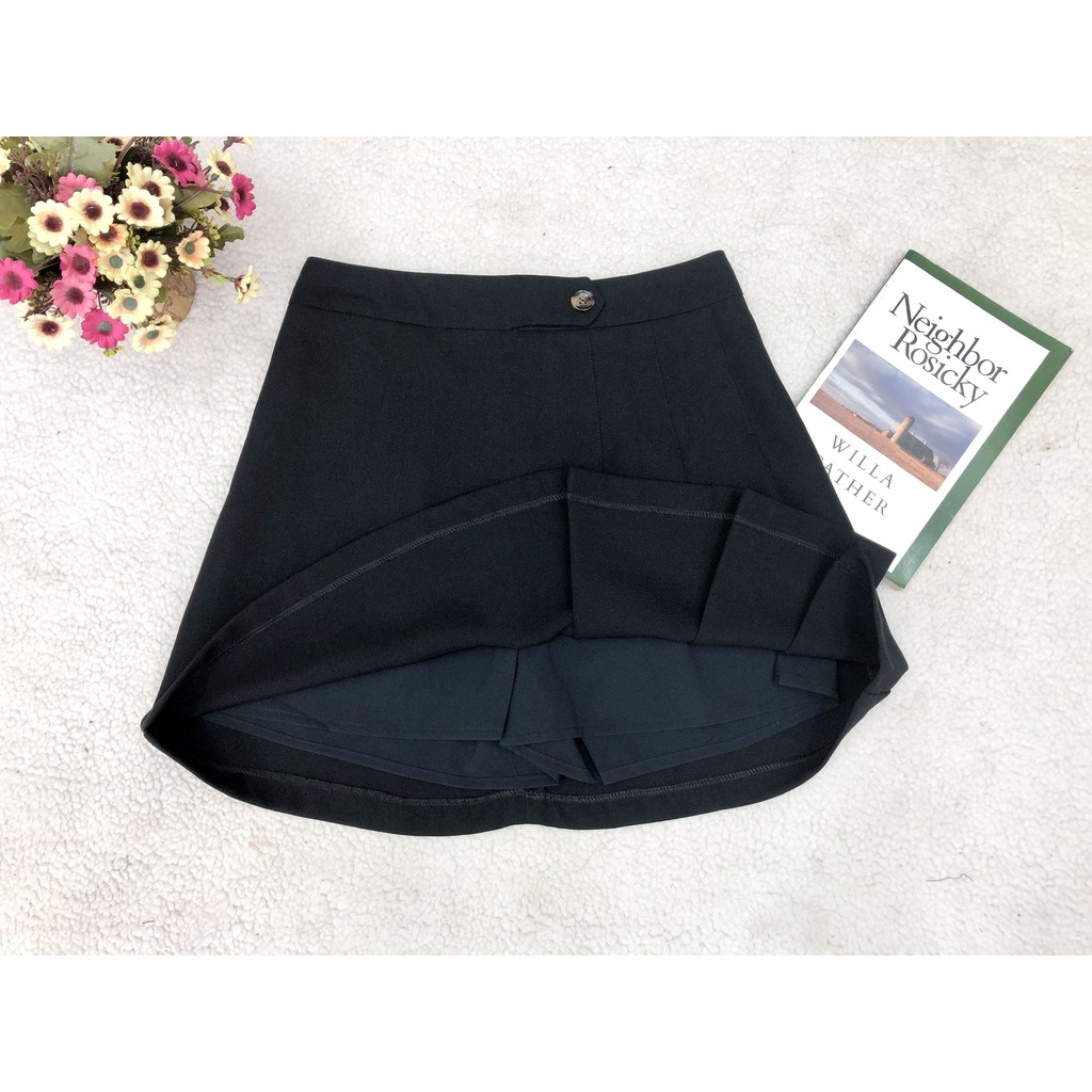 Chân váy chữ A xếp ly ngắn cạp cao, Chân váy ngắn có lót quần, Hàng thiết kế Hachidesigns | BigBuy360 - bigbuy360.vn