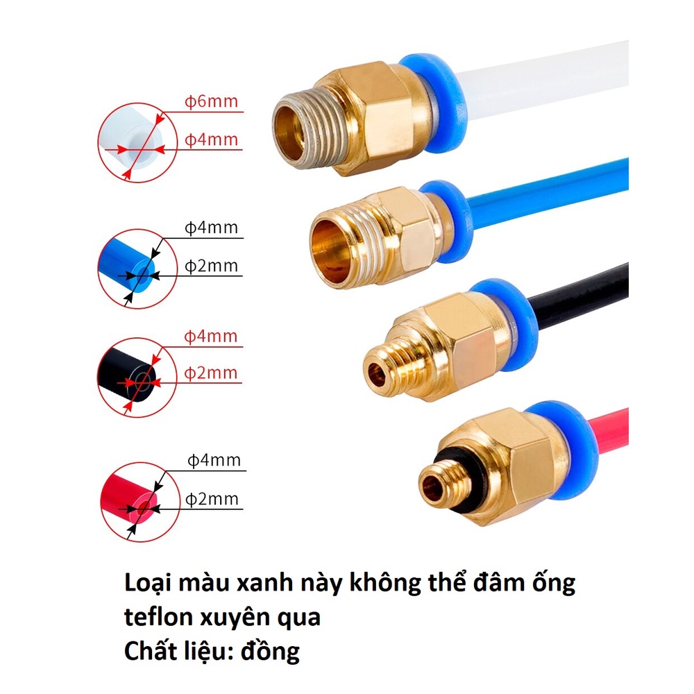 Đầu Nối Ống Teflon Cho Máy In 3D