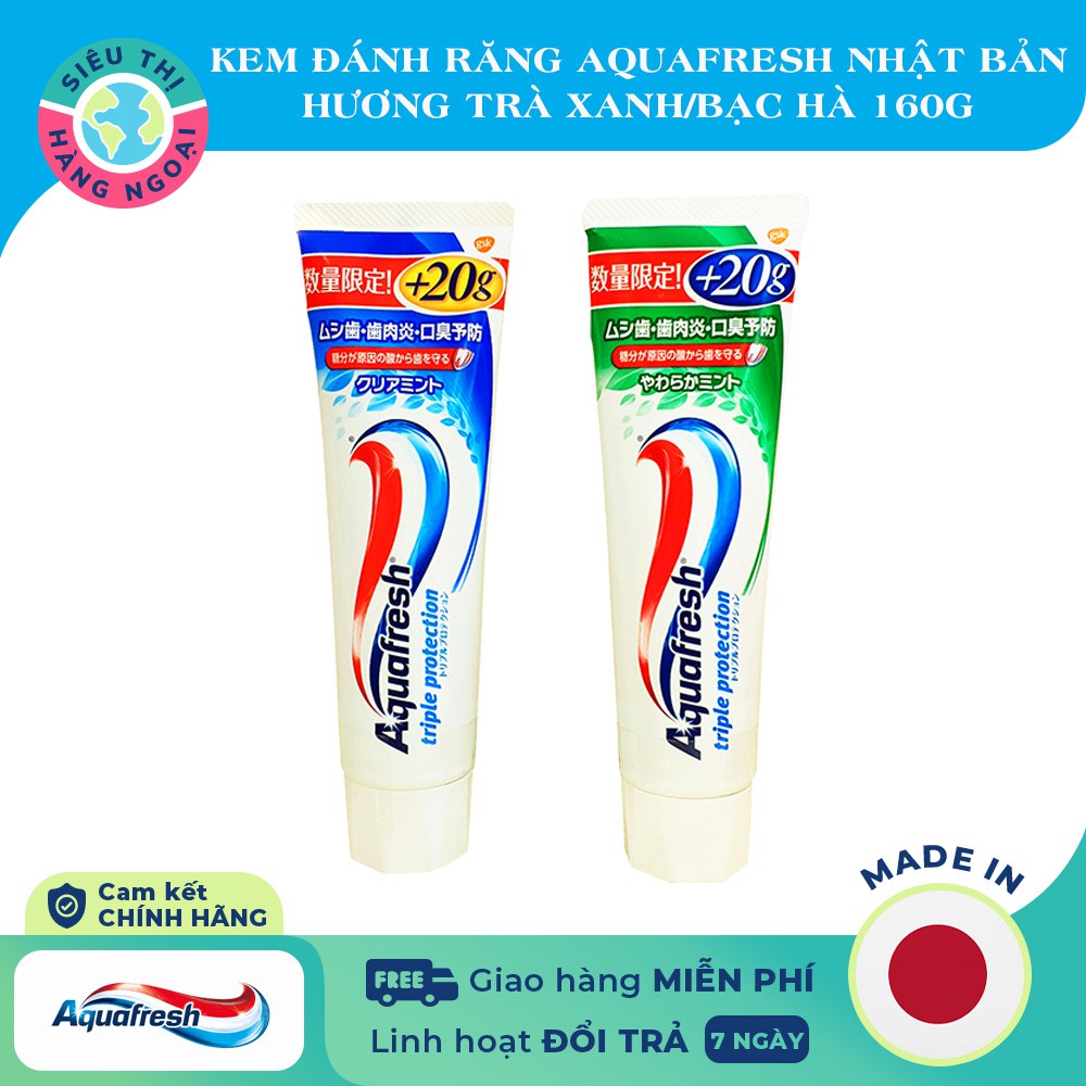 Kem Đánh Răng Aquafresh 160g Nội Địa Nhật Bản