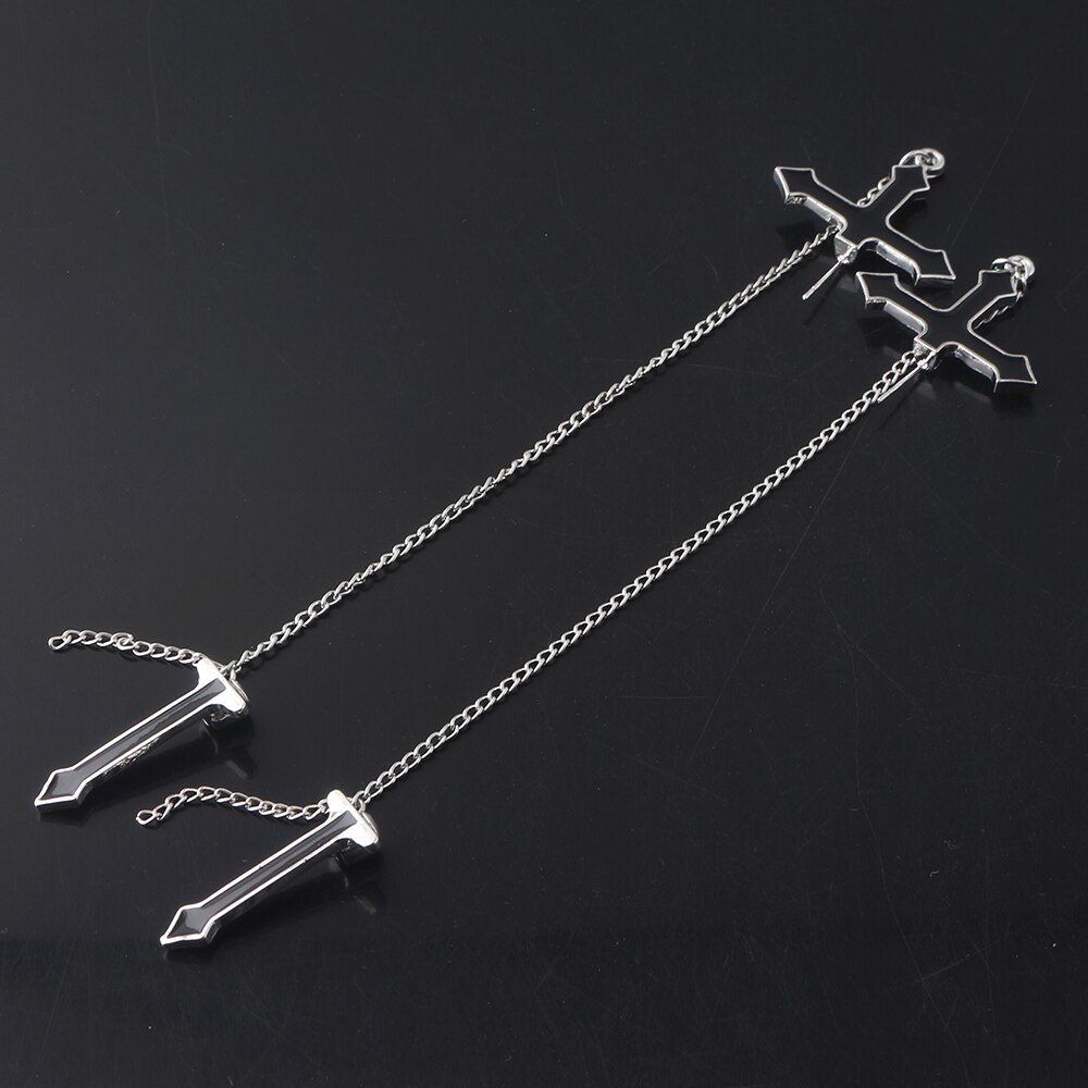 1 Đôi Hoa Tai Dài Hình Thánh Giá Thời Trang