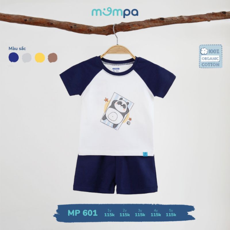 Bộ cộc tay cho bé trai-bé gái vải cotton organic Mompa MP511-601