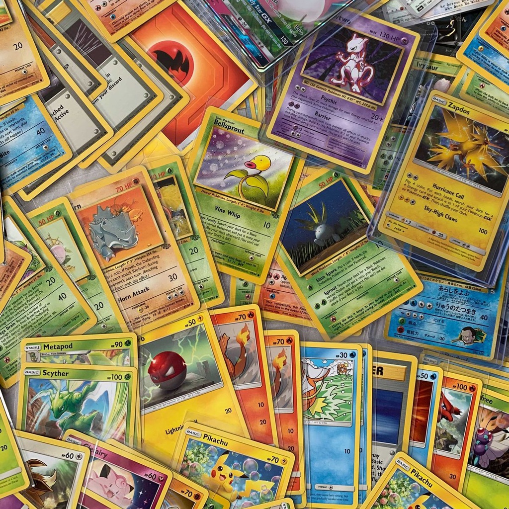 🌟CHÍNH HÃNG🌟 Thẻ Bài Pokemon Tiếng Anh Ngẫu Nhiên Có Thể Nhận Được : Rare, Holo Rare, Reverse Holo, Vmax Ultra Rare...