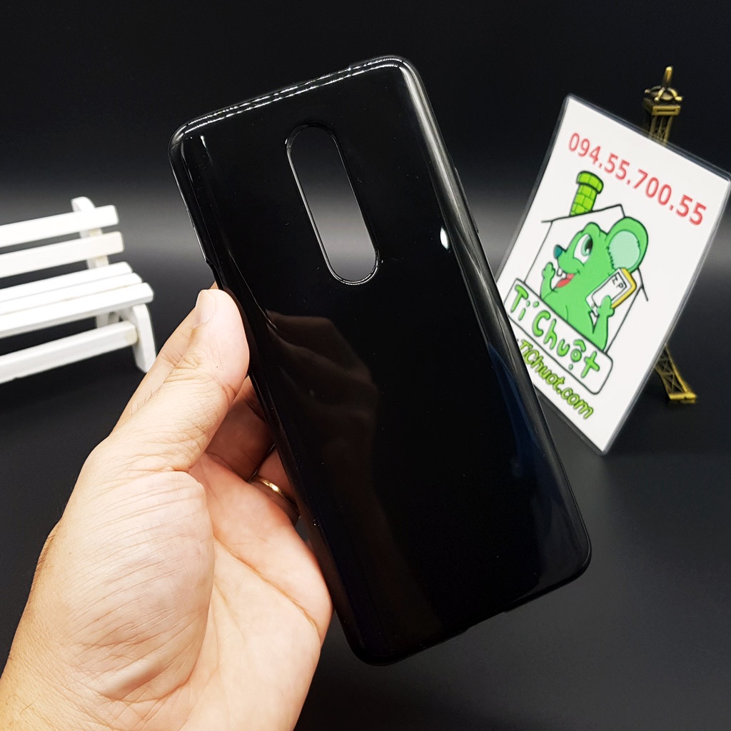 [Ảnh Thật] Ốp lưng OnePlus 7 PRO Dẻo Màu Đen Sơn Bóng