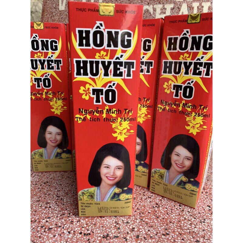 hồng huyết tố điều kinh, giảm đau bụng, hết khí hư chai 250 ml
