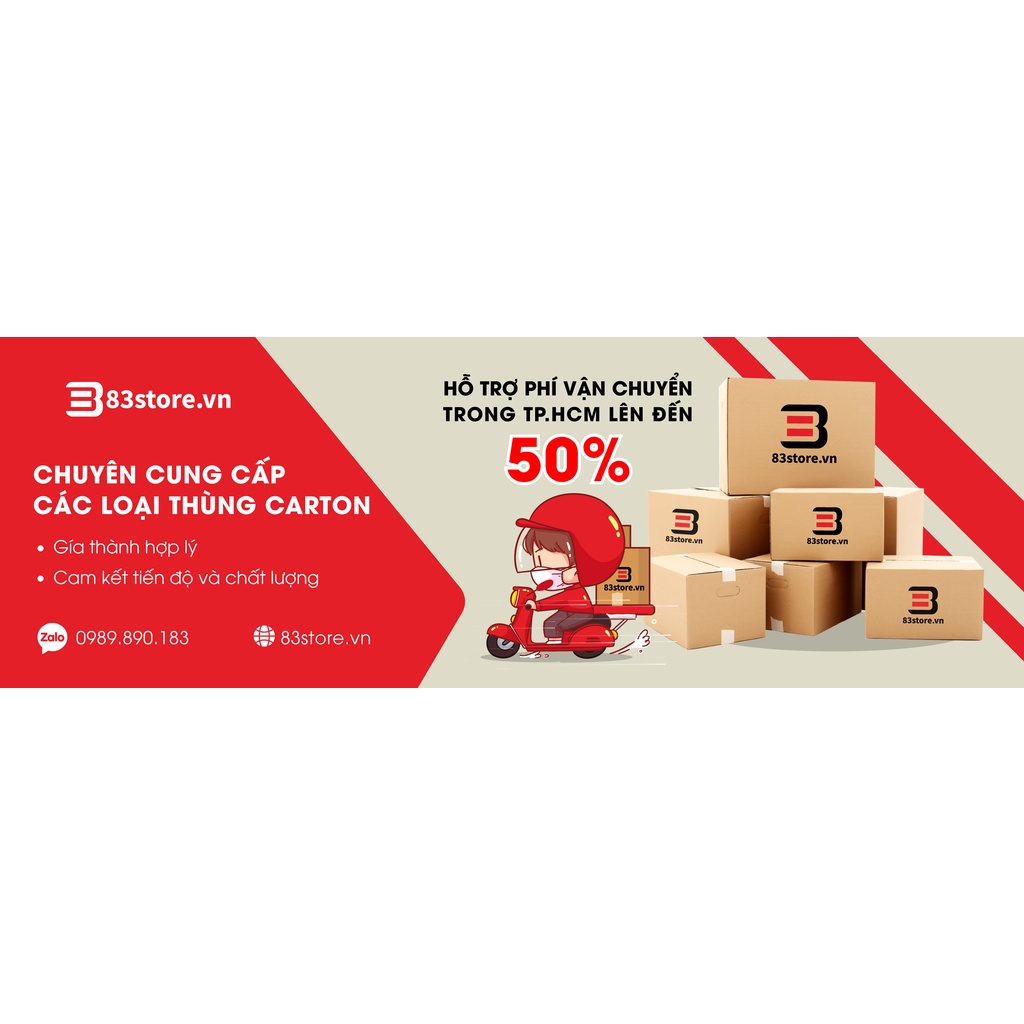 83Store- Combo50hộp 25x10x5 Hộp carton đóng hàng 25*10*5