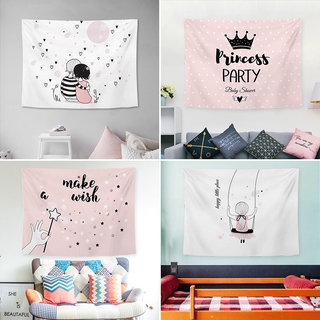 Nordic ins wind explosion tapestry living room bedroom bedside net red background cloth customization