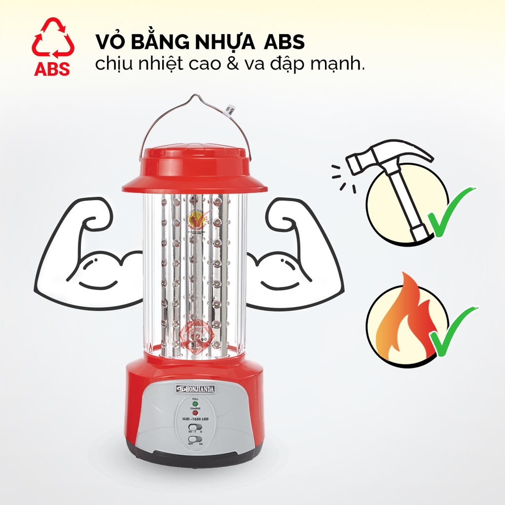 Đèn sạc Honjianda HJD-1630 96 bóng LED 0.06W