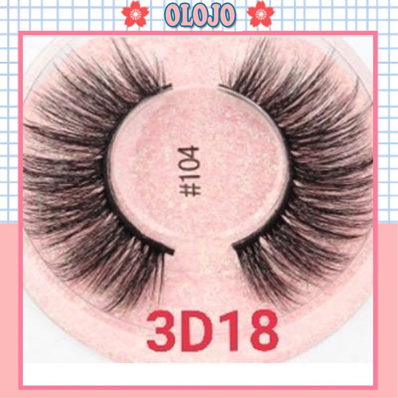 ⚜️1 Cặp Lông Mi Giả 3D Bằng Lông Chồn Nhân Tạo Dáng Tròn Tự Nhiên