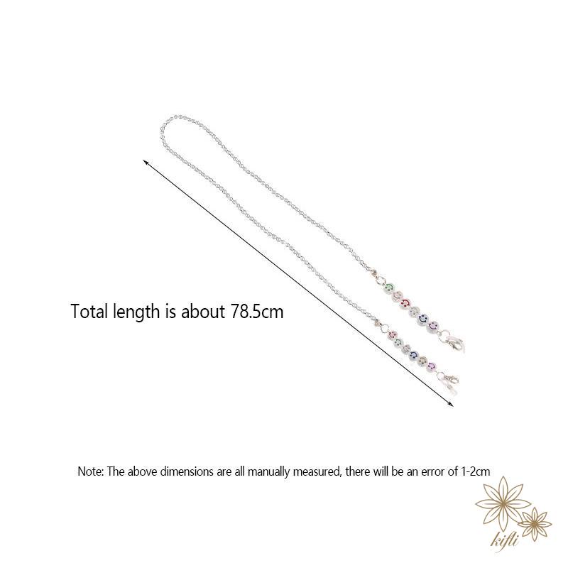 【kifli】Kính acrylic trong suốt / dây đeo mặt nạ có hoa, trang trí trái tim