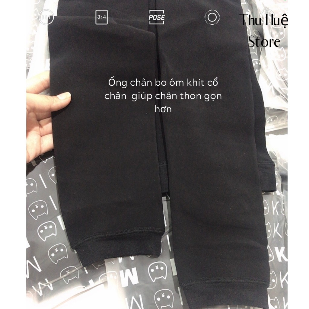 Quần Tất Lót Nỉ Lông Dáng Legging Hàng Quảng Châu Siêu Ấm Siêu Co Giãn Kèm Túi Zip | BigBuy360 - bigbuy360.vn