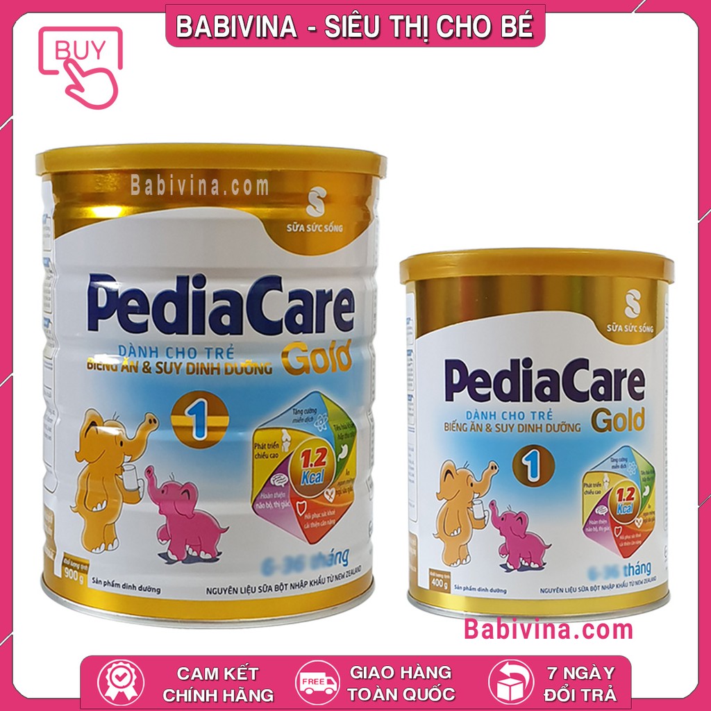 [CHÍNH HÃNG] Sữa Pediacare Gold 1 - 400g - 900g | Date Mới Nhất, Giá Tốt Nhất | Babivina (pedia care gold)