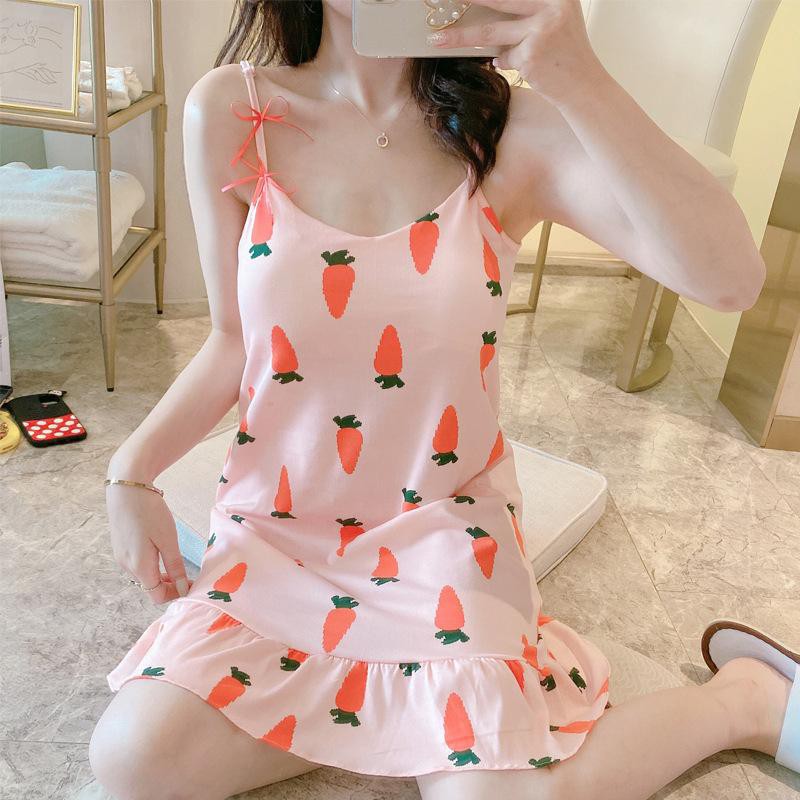 Váy ngủ hai dây đuôi xếp li ( TẶNG kèm bịt mắt và miếng muốt đệm ngực) | BigBuy360 - bigbuy360.vn