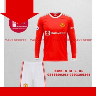 Bộ quần áo bóng đá dài tay clb mu manchester united 2021-2022