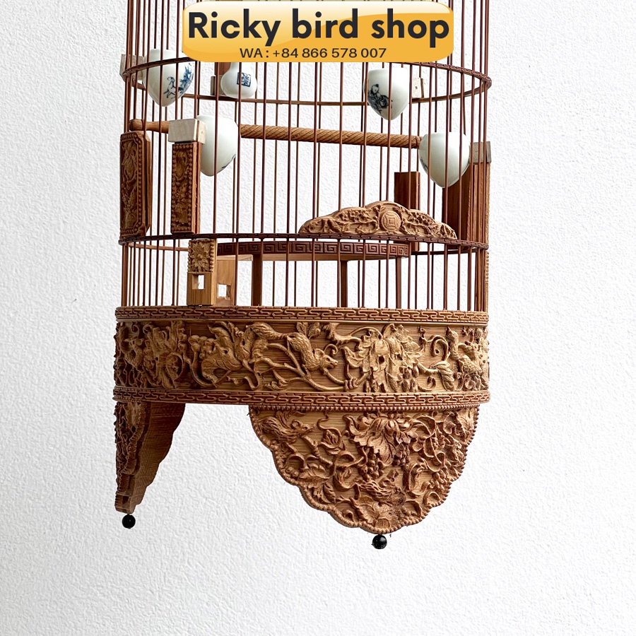Lồng chim tre, Puteh bird cage -  Squirrel 01 design