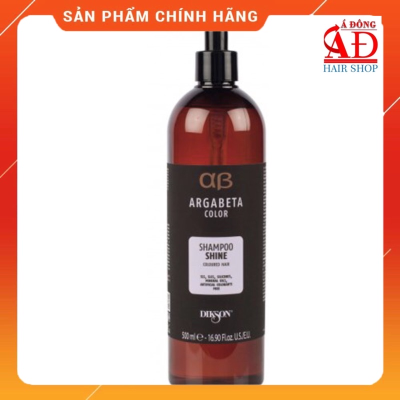 [+Tặng mũ trùm] BỘ DẦU GỘI Ủ ARGAN GIỮ MÀU TÓC NHUỘM DIKSON ARGABETA COLOR SHINE BÓNG MƯỢT ITALY 500ML