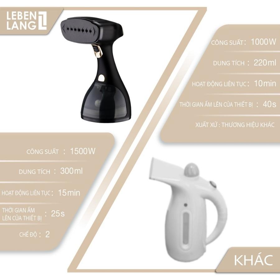 Bàn ủi hơi nước cầm tay LEBENLANG Bàn là quần áo 2 chế độ - Hàng chính hãng, bảo hành 24 tháng