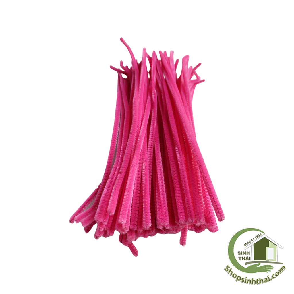 Cây kẽm xù nhung màu hồng, kẽm làm đồ chơi, mô hình