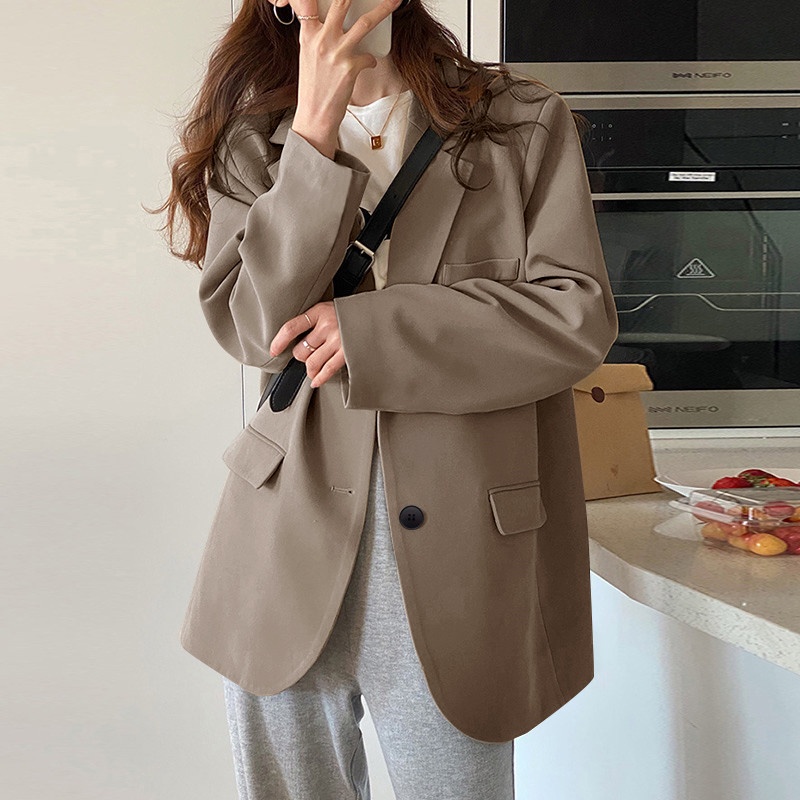 Áo Khoác blazer Dáng Rộng Thời Trang Thu Đông Hàng Mới  Dành Cho Nữ