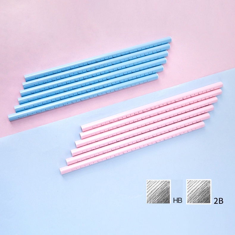 Bút Chì Gỗ Hình Tam Giác Deli 2B Kèm Thước Đo Tiện Dụng Cho Học Sinh