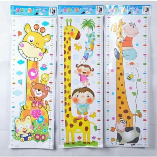 Giấy đo chiều cao dán tường họa tiết dễ thương (không có keo sẵn)