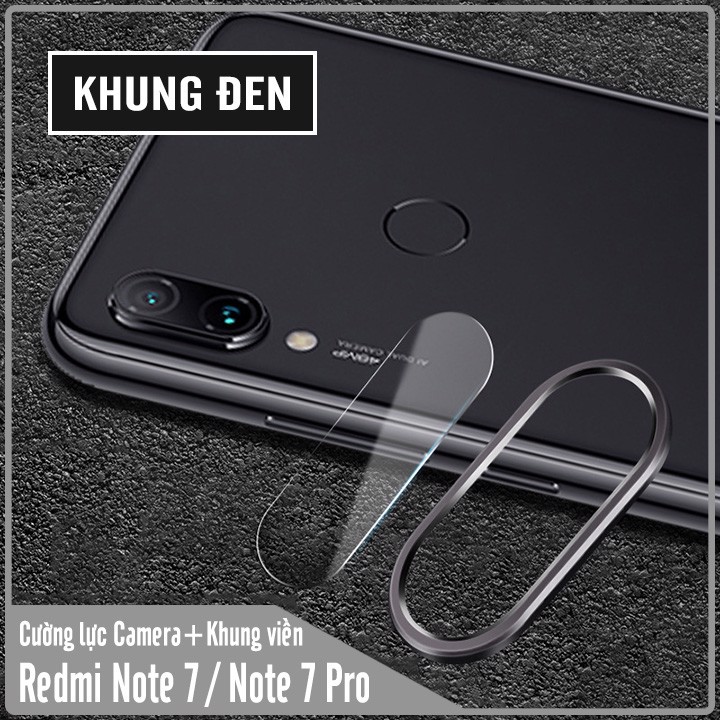 Bộ bảo vệ Camera Xiaomi Redmi Note 7 / Note 7 Pro Cường Lực CAMERA + Khung viền Nhôm CAMERA