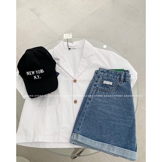 Áo blazer ngắn tay [Hình thật]