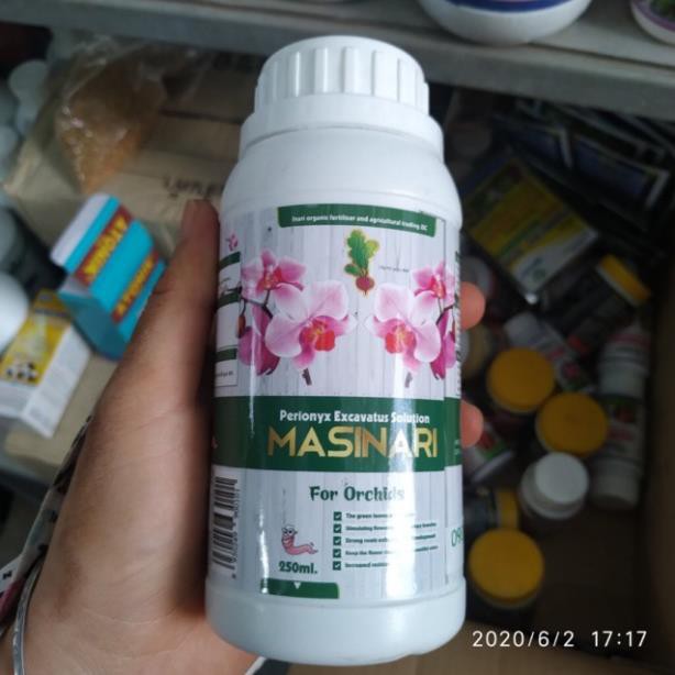 Dịch trùn quế cao cấp Masinari cho hoa lan, hoa hồng, cây cảnh, chai 250ml