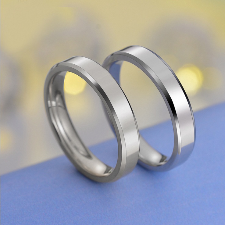 Sỉ nhẫn inox vát cạnh sáng đẹp không đen hợp thời trang