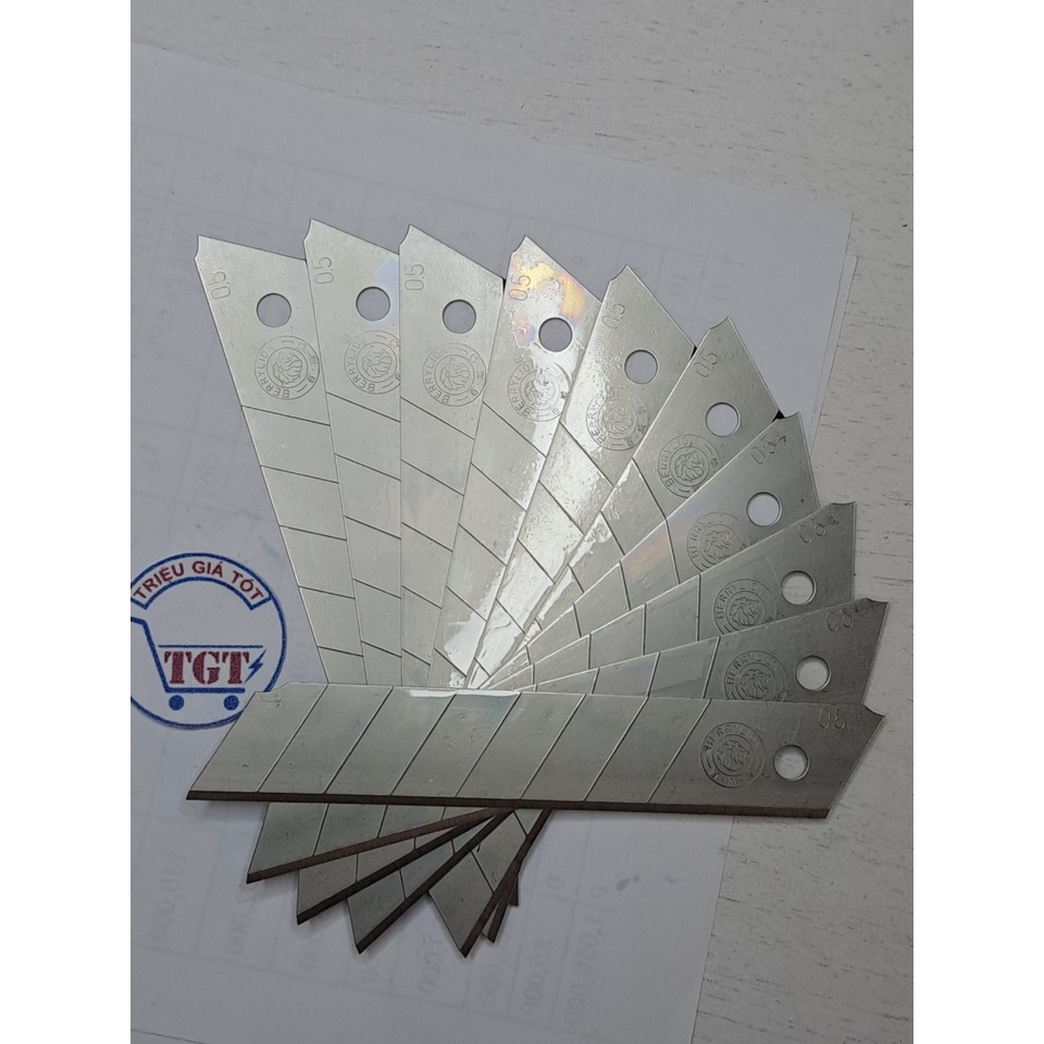 Hộp Lưỡi Dao Rọc Giấy BERRYLION ( 10 cái/hộp) (Chính Hãng)