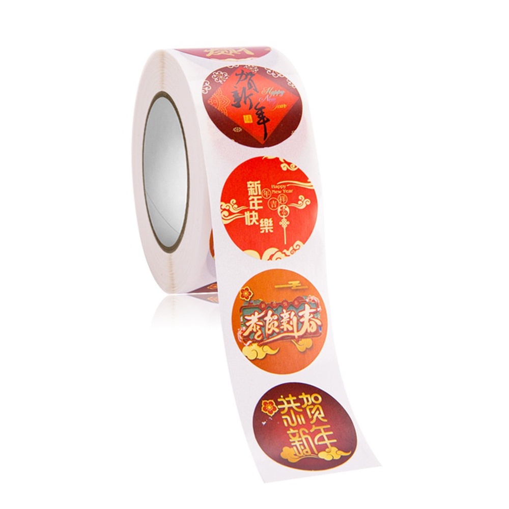 1 cuộn 500 nhãn dán trang trí năm mới