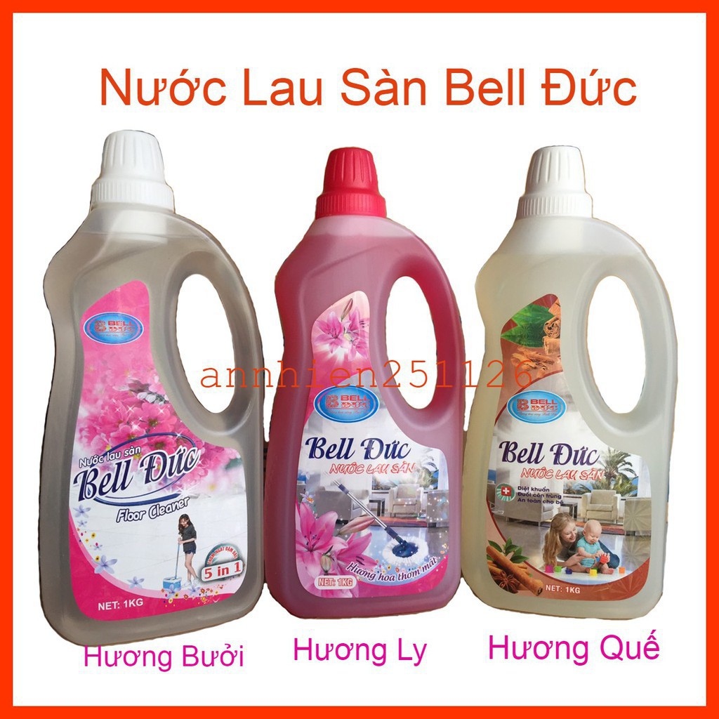 gg3  [CHỐNG MUỖI] Nước Lau Sàn Tinh Dầu Quế, Bưởi, Ly, Nhài Bell Đức 1L 62 95