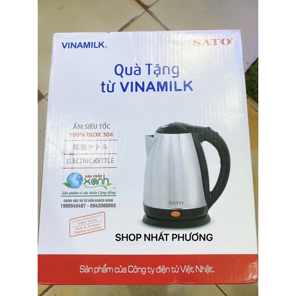 ẤM SIÊU TỐC SATO DUNG TÍCH 1,8L HÀNG KM VINAMILK