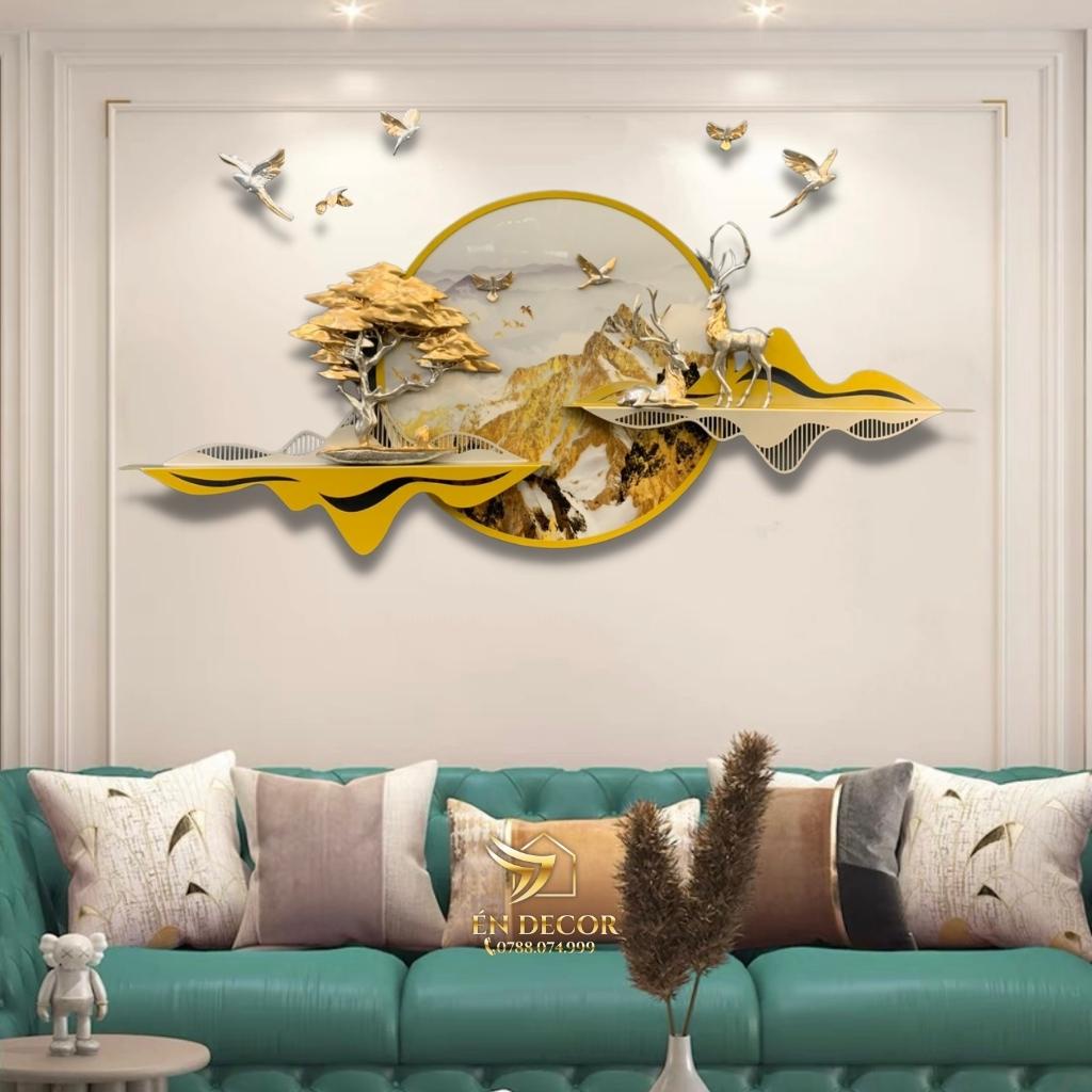 Tranh Phong Cảnh Treo Tường Cao Cấp TD26 , Tranh Sắt, Tranh Treo Tường Én Decor