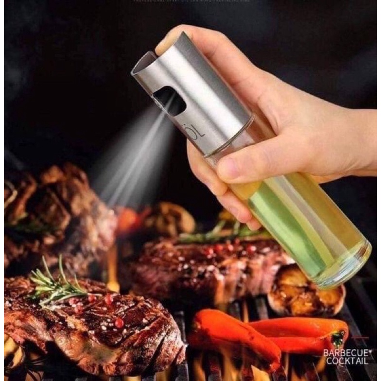 Bình Xịt Dầu Ăn, Lọ Đựng Gia Vị Thủy Tinh Dạng Xịt dung tích 100ml