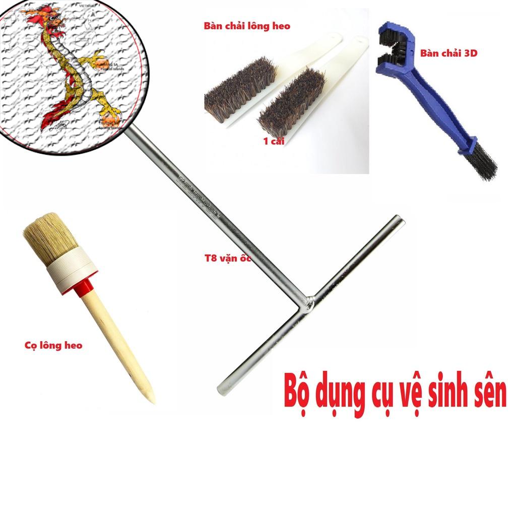 [GIÁ SẬP SÀN]Dụng cụ vệ sinh sên-Bàn Chải Chà Sên 3D,bộ cọ rửa vệ sinh lông heo đánh bay vết bẩn cứng đầu trên cọng sên
