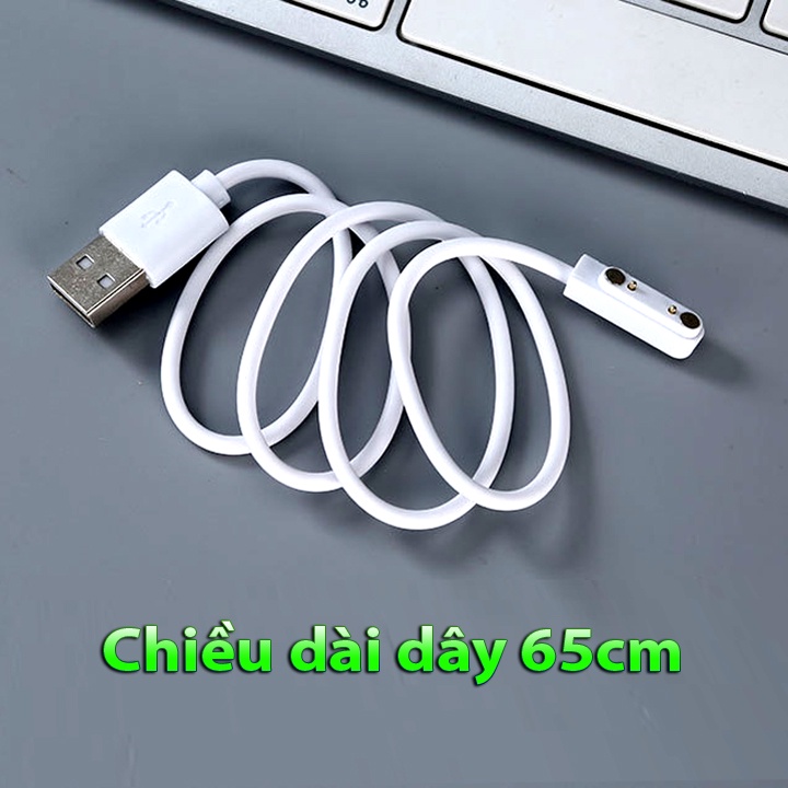 Dây Cáp anncoe Nam châm Dành cho Đồng hồ Thông minh Q12, Q16, Q19, Q100, TD26, A28, DS60, DS66, Y95, D06, DF39