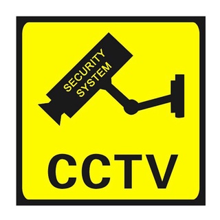 Bảng hiệu Camera quan sát Giám sát An ninh 24 giờ Hình dán cảnh báo Camera
