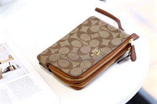 Ví Double Zip cầm tay 2 ngăn