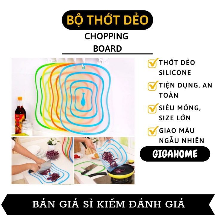 Combo 4 thớt nhựa   GIÁ VỐN]   Bộ thớt nhựa nhỏ gọn 4 kích cỡ to trung bình nhỏ siêu tiện lợi, mỏng gọn 3446