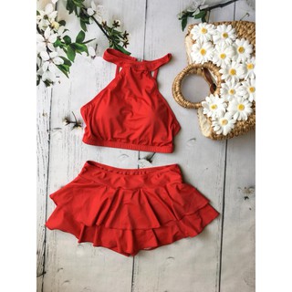 bikini yếm quần váy hai tầng
