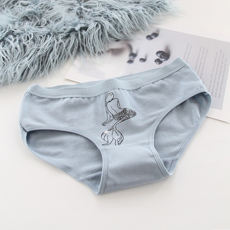 Quần Lót Nữ Cotton - Quần Lót Nữ cạp chun ôm dáng điệu đà - set nàng tiên cá dễ thương DAN STORE Mã 3775