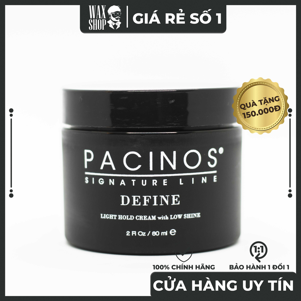 Sáp Vuốt Tóc Pacinos Define ⚡[Bao Test] ⚡Siêu Giữ Nếp Tóc tới 24 Tiếng, Tặng Kèm Pre-Styling Oil và Lược (Được Chọn)