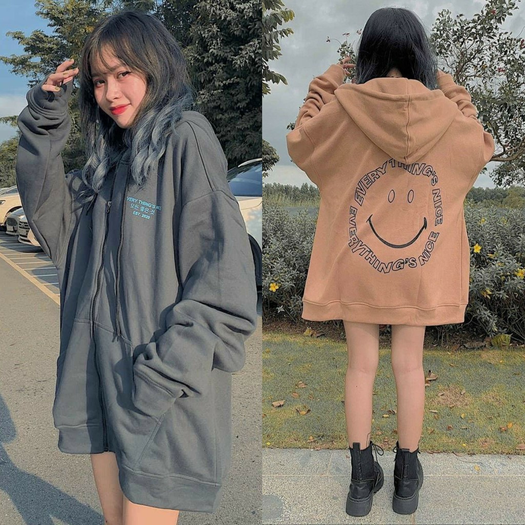 ÁO HOODIE - ÁO KHOÁC NỈ NGOẠI Dây full zip  HOOIDE MỚI in mặt cười